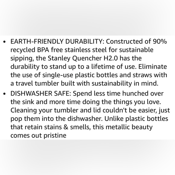 NWT Stanley 20 oz black/white The Flowstate Quencher H2.0 Tumbler with SHRM logo - Picture 10 of 10